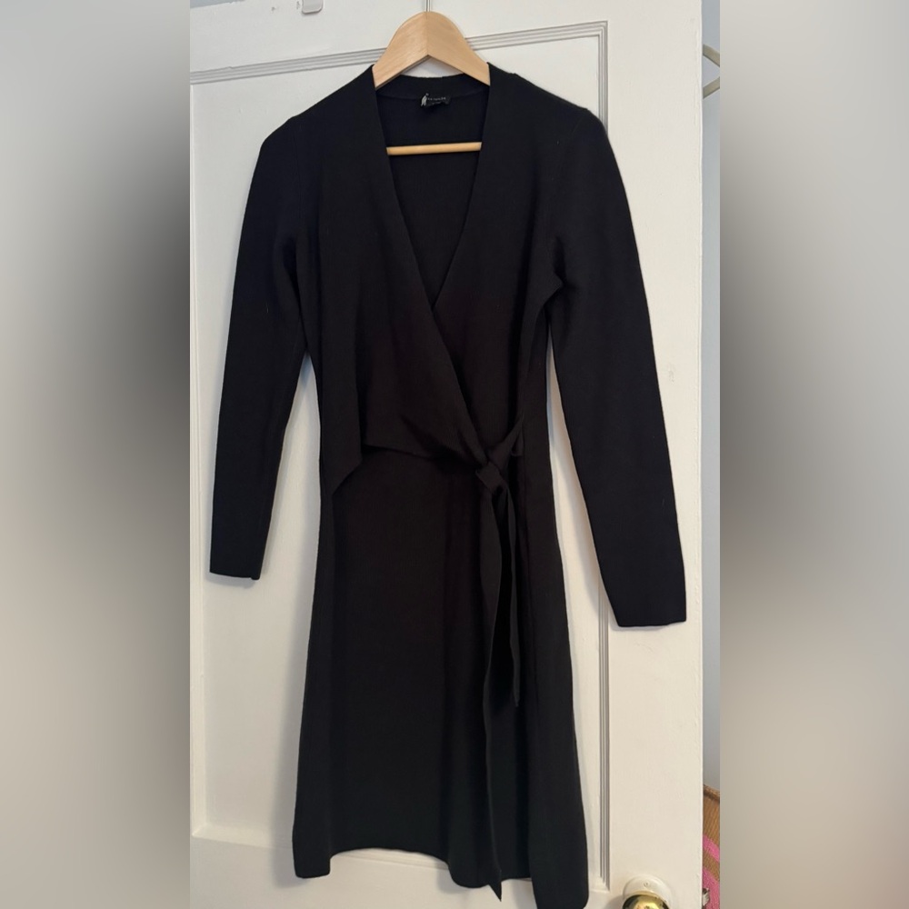 Ann Taylor Faux Wrap Sweater Dress